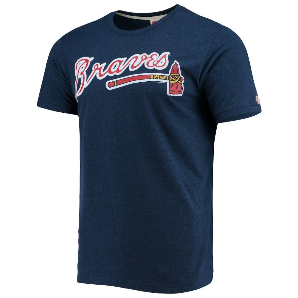 Atlanta Braves Homage Hand-Drawn Logo Tri-Blend T-Shirt - MLB T-shirts