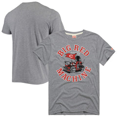 Cincinnati Reds Homage Hyper Local Tri-Blend T-Shirt -Heathered Gray - MLB T-shirts