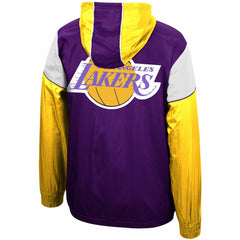 Purple/Gold Los Angeles Lakers Hardwood Classics Highlight Reel Windbreaker Half-Zip Hoodie Jacket | NBA