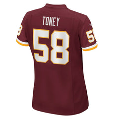 Washington Commanders Shaka Toney Washington Football Team Women's Game Jersey | NFL Online