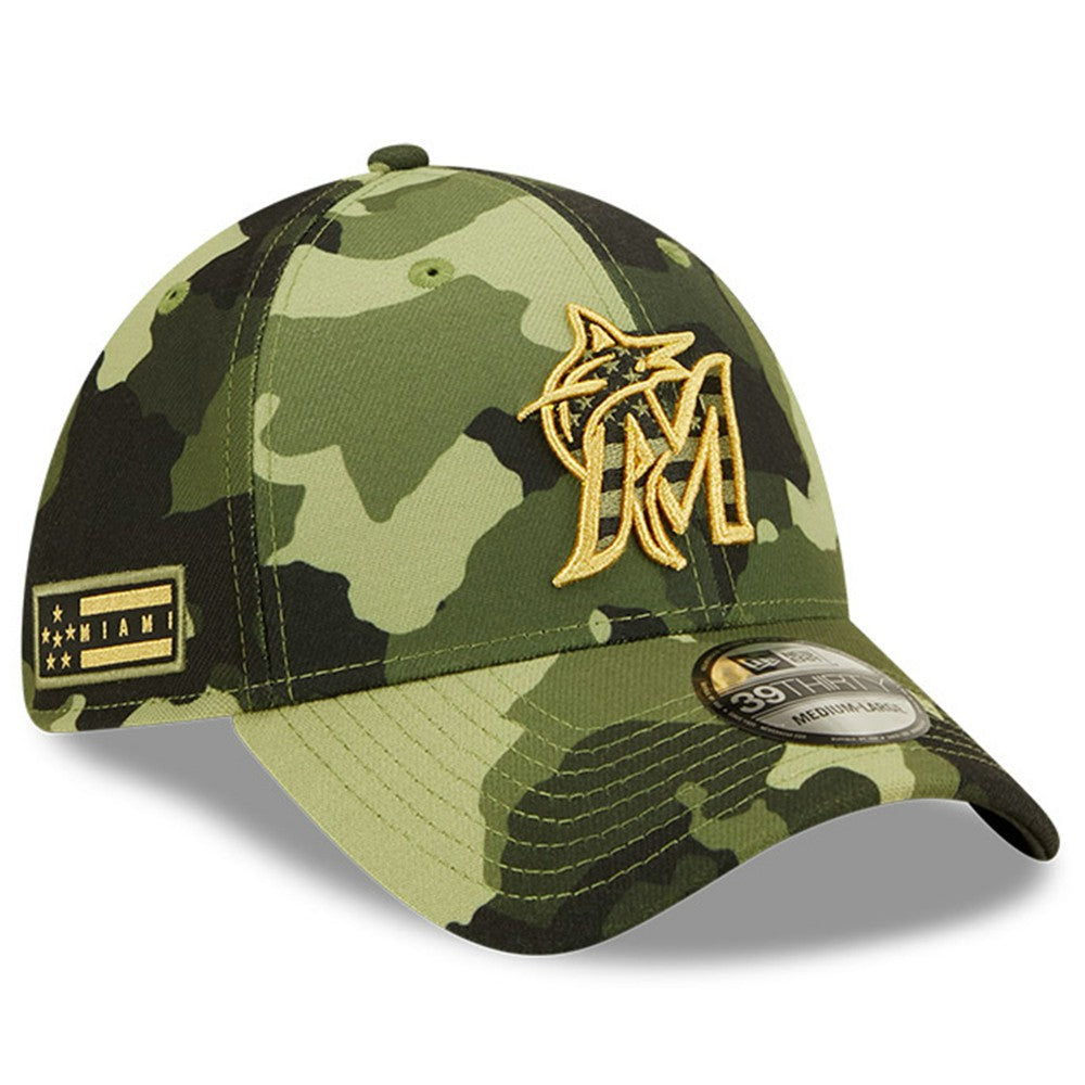 Miami Marlins New Era 2022 Armed Forces Day 39THIRTY Flex Hat - MLB Hats