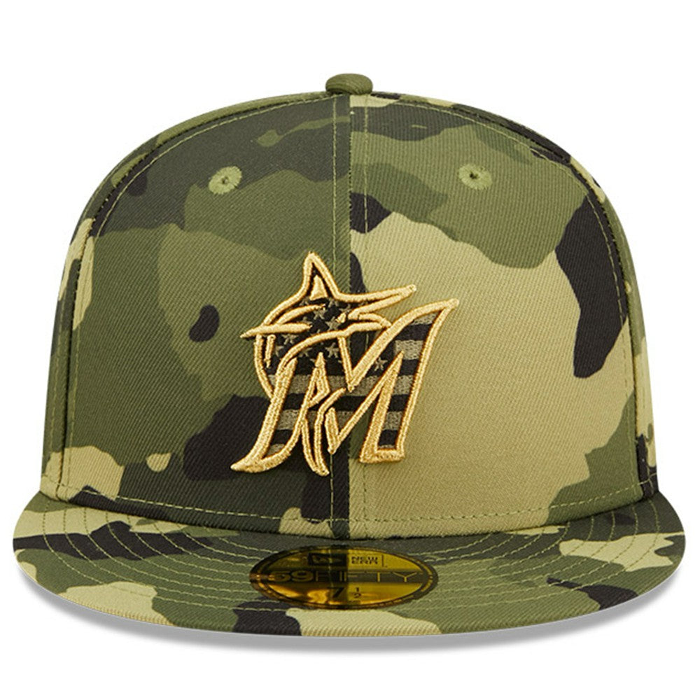 Miami Marlins New Era 2022 Armed Forces Day On-Field 59FIFTY Fitted Hat - MLB Hats