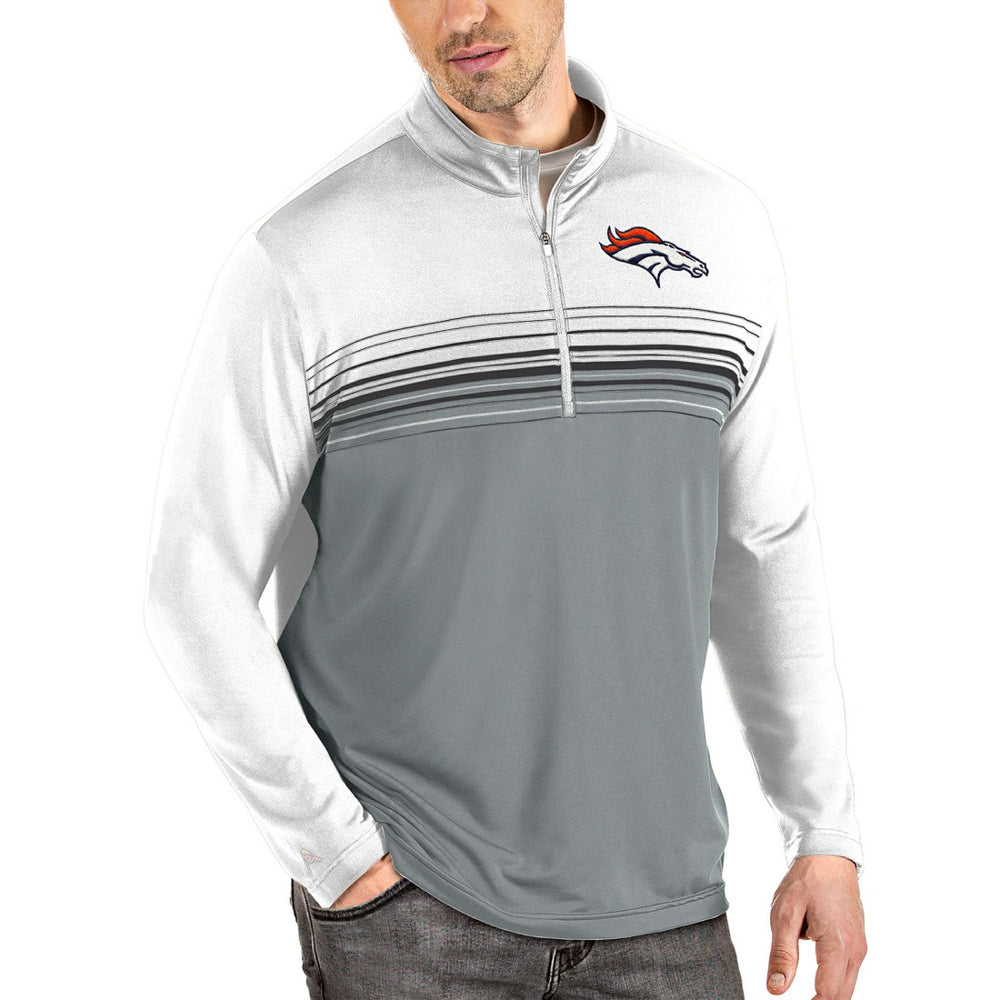Denver Broncos Antigua Pace Quarter-Zip Pullover Jacket | NFL Outlet