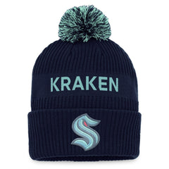 Seattle Kraken Fanatics 2022 NHL Draft Authentic Pro Cuffed Knit Hat with Pom -  NHL Hats