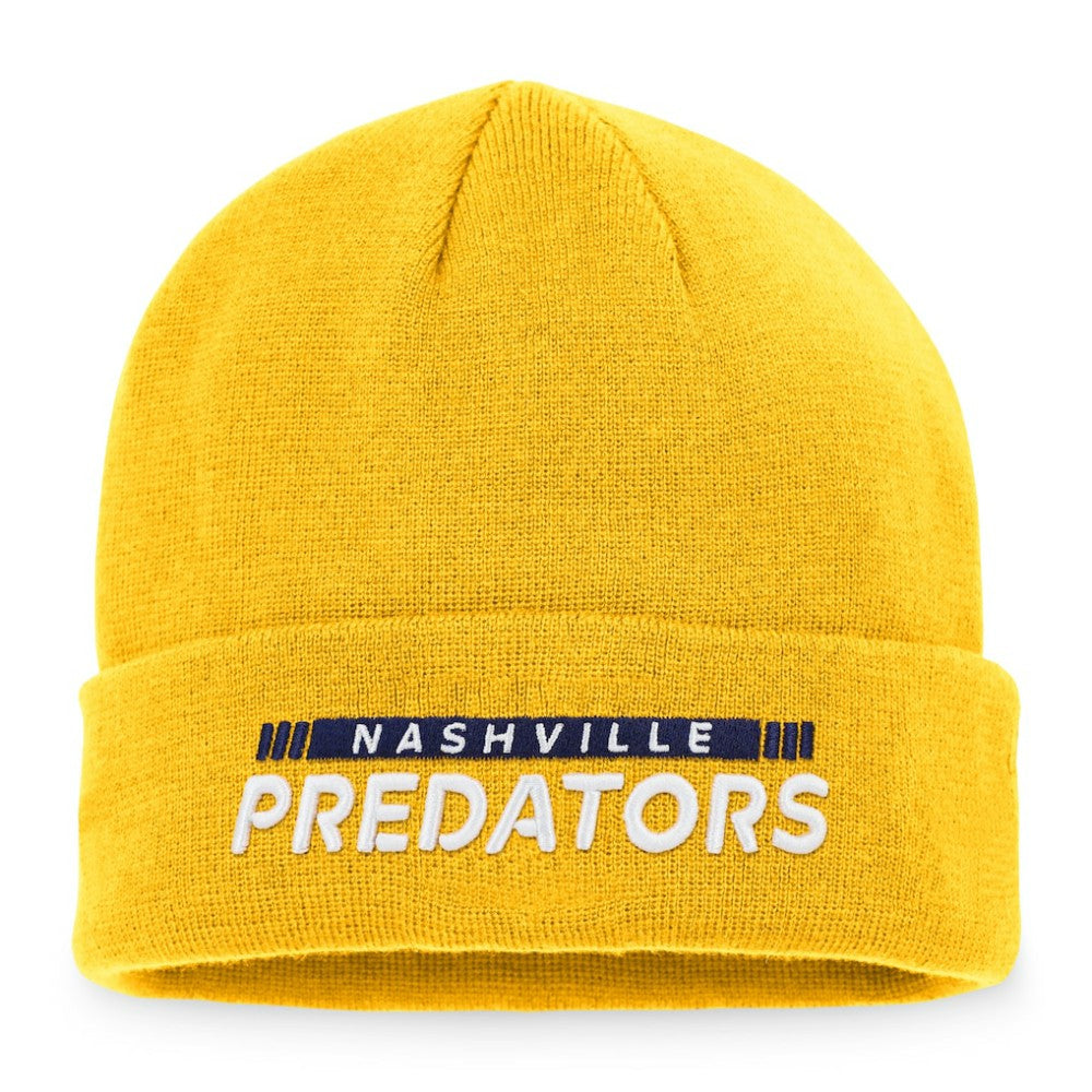 Nashville Predators Fanatics Authentic Pro Rink Cuffed Knit Hat -  NHL Hats