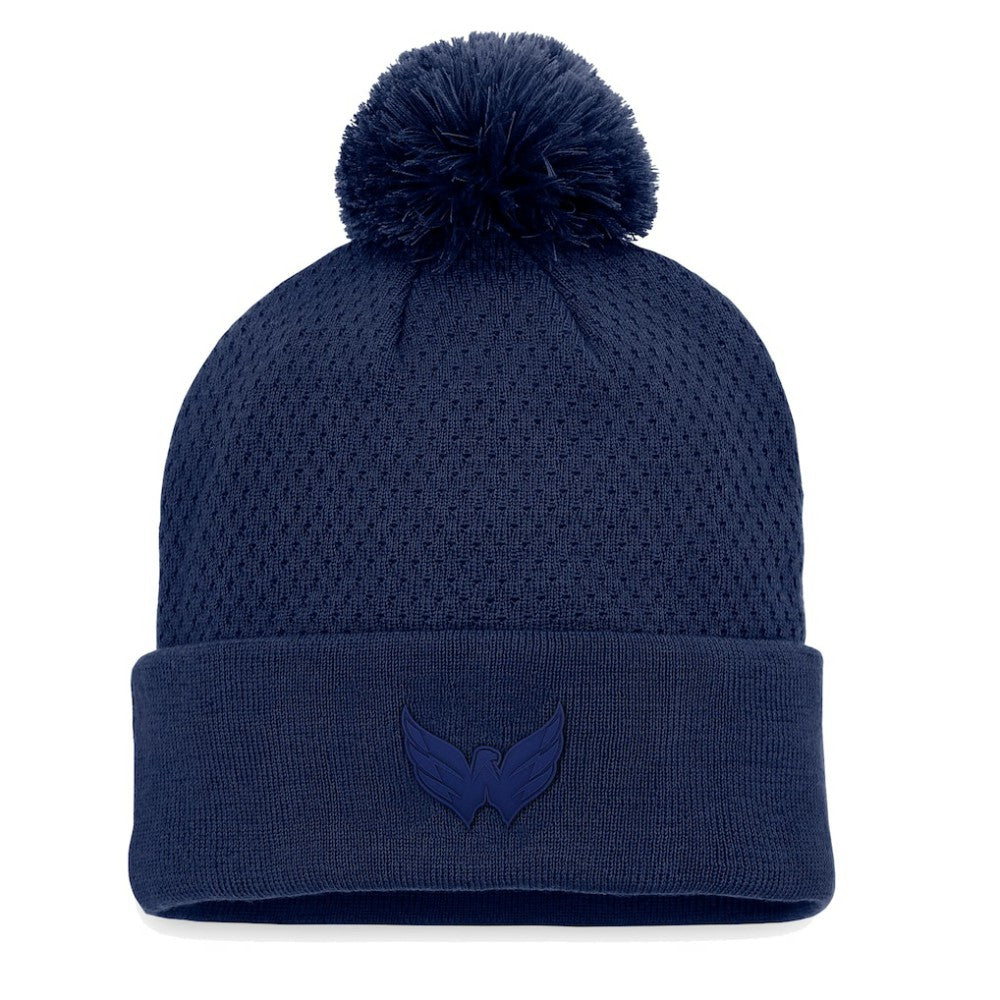 Washington Capitals Fanatics Women's Authentic Pro Road Cuffed Knit Hat with Pom -  NHL Hats