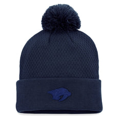 Nashville Predators Fanatics Women's Authentic Pro Road Cuffed Knit Hat with Pom -  NHL Hats