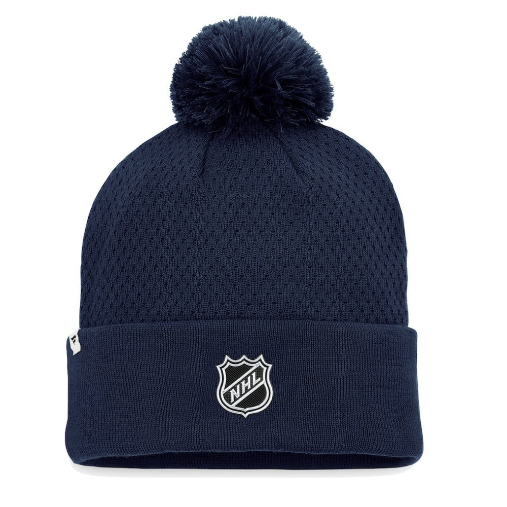 Nashville Predators Fanatics Women's Authentic Pro Road Cuffed Knit Hat with Pom -  NHL Hats