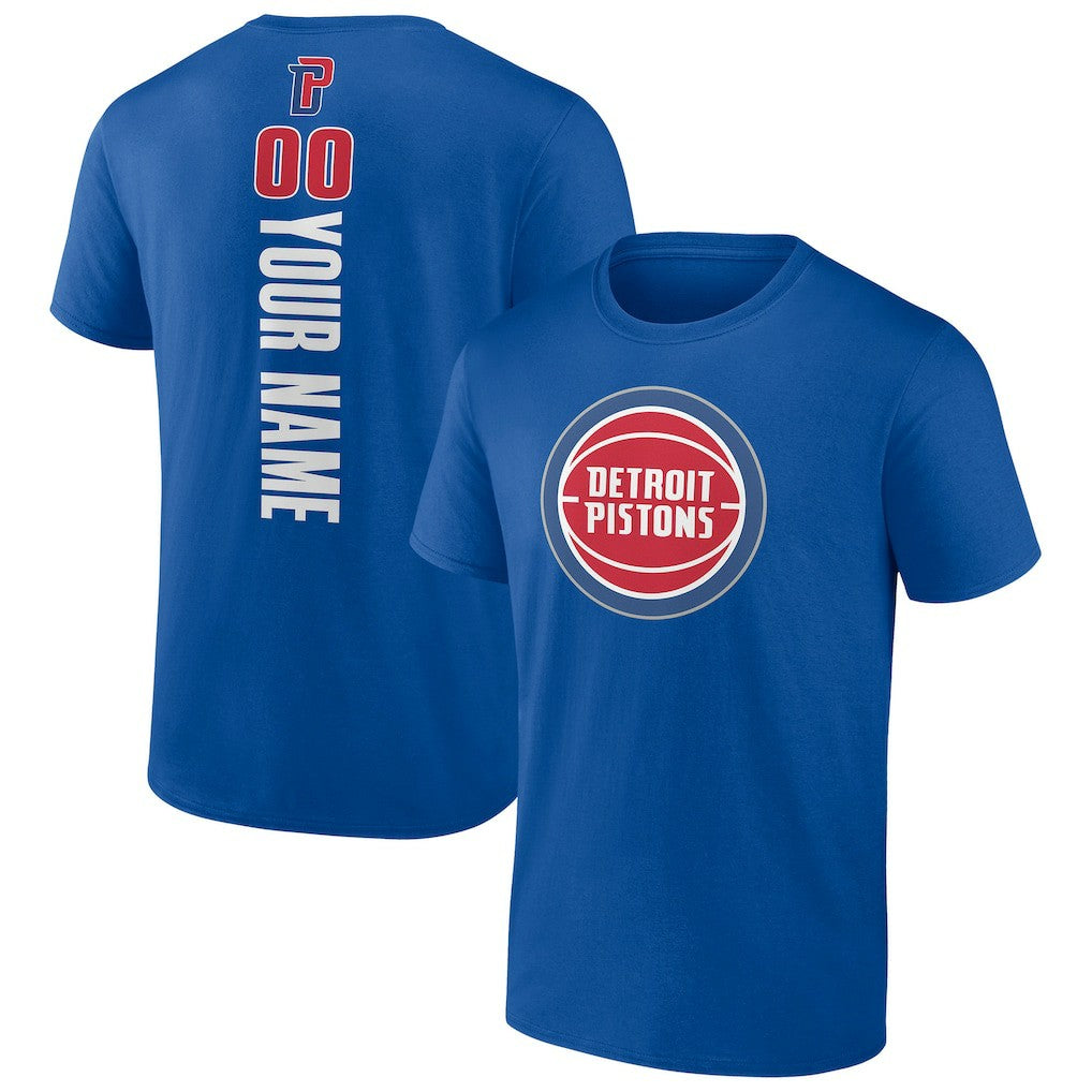 Blue Detroit Pistons Personalized Playmaker Team T-Shirt sale | NBA