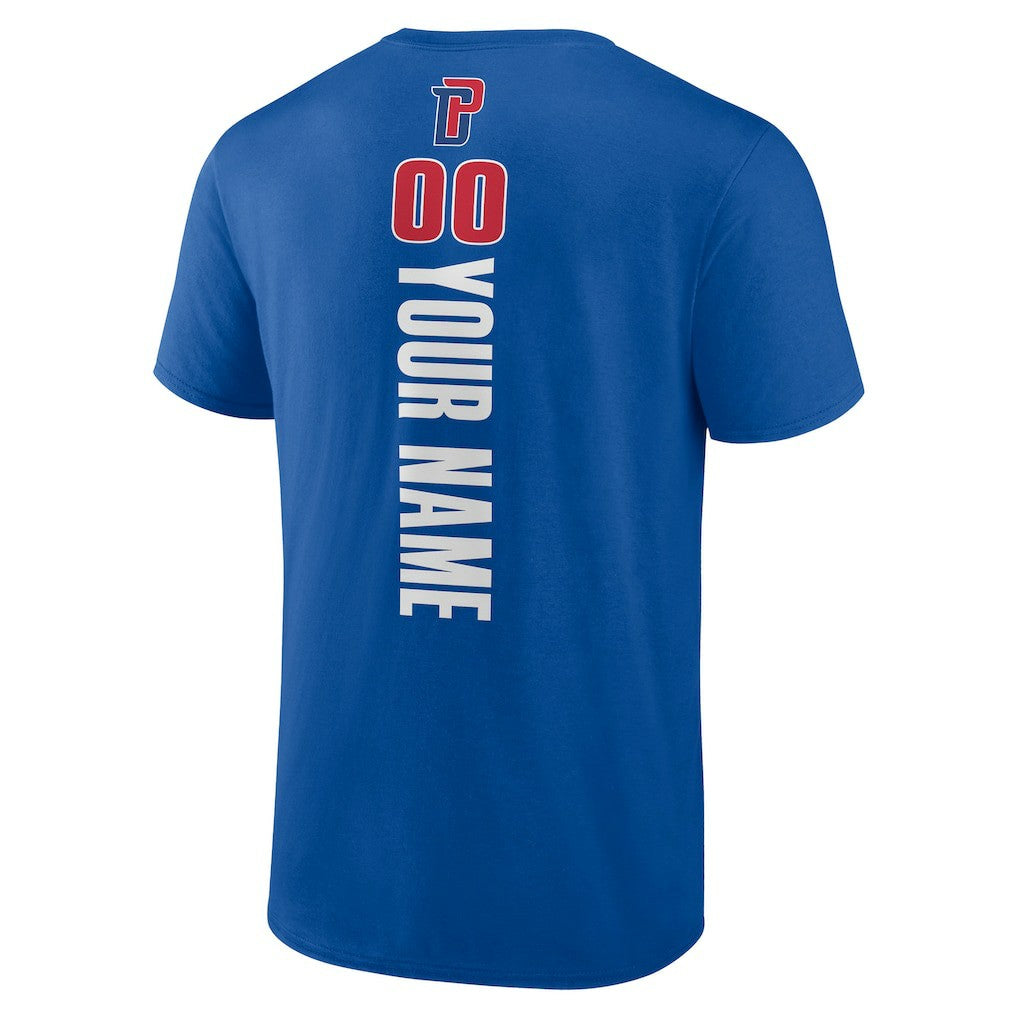 Blue Detroit Pistons Personalized Playmaker Team T-Shirt sale | NBA