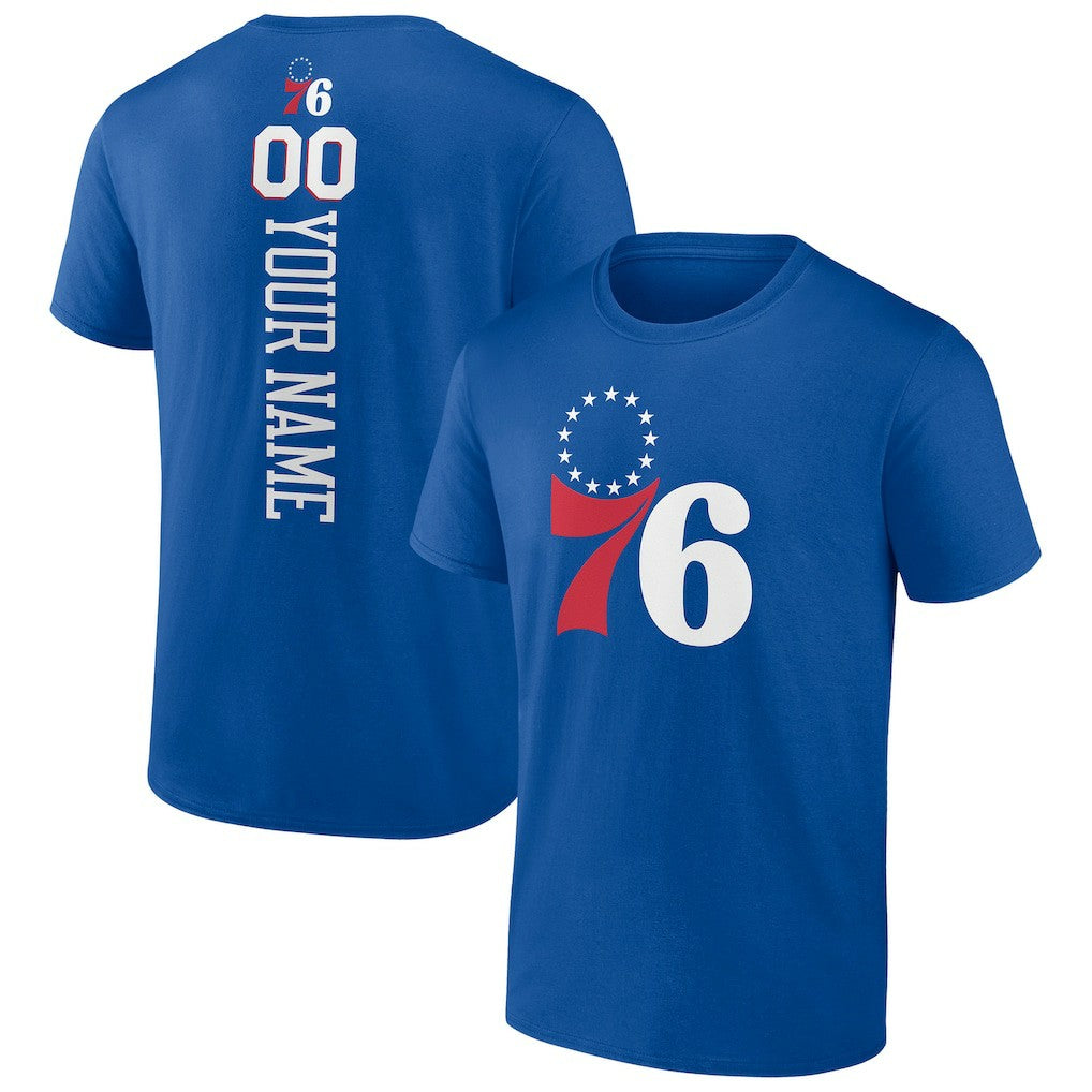 Royal Philadelphia 76ers Personalized Playmaker Team T-Shirt | NBA