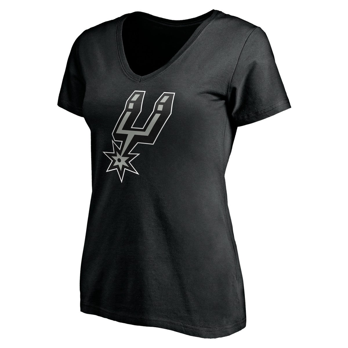 Black San Antonio Spurs Women's Personalized Playmaker Team V-Neck T-Shirt | NBA