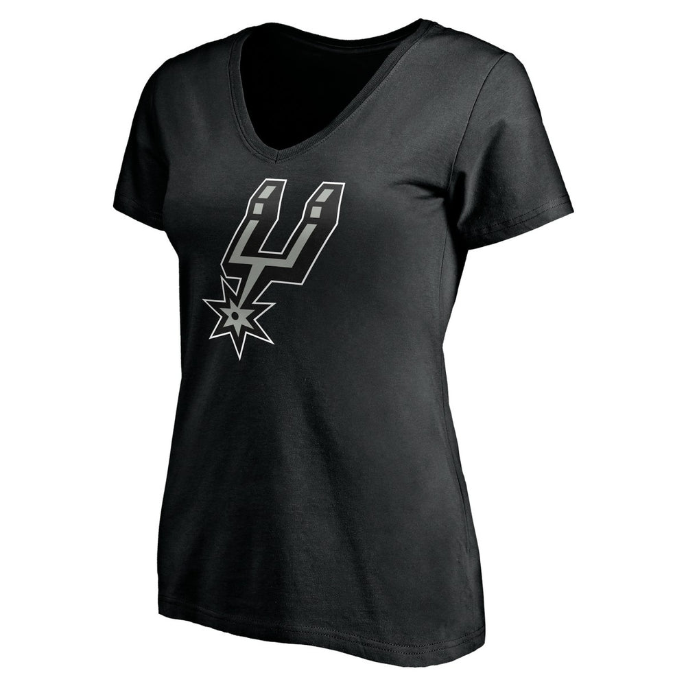 Black San Antonio Spurs Women's Personalized Playmaker Team V-Neck T-Shirt | NBA