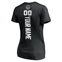 Black San Antonio Spurs Women's Personalized Playmaker Team V-Neck T-Shirt | NBA