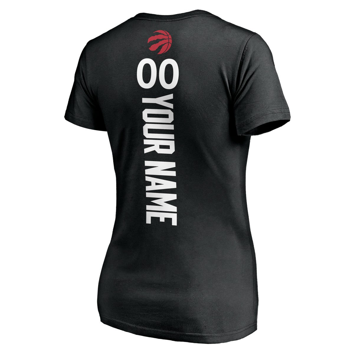 Black Toronto Raptors Women's Personalized Playmaker Team V-Neck T-Shirt | NBA