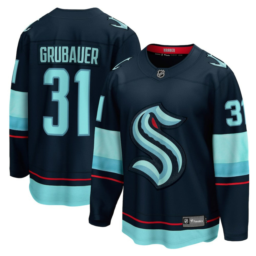 Philipp Grubauer Seattle Kraken Fanatics Home Breakaway Player Jersey -  NHL Jerseys