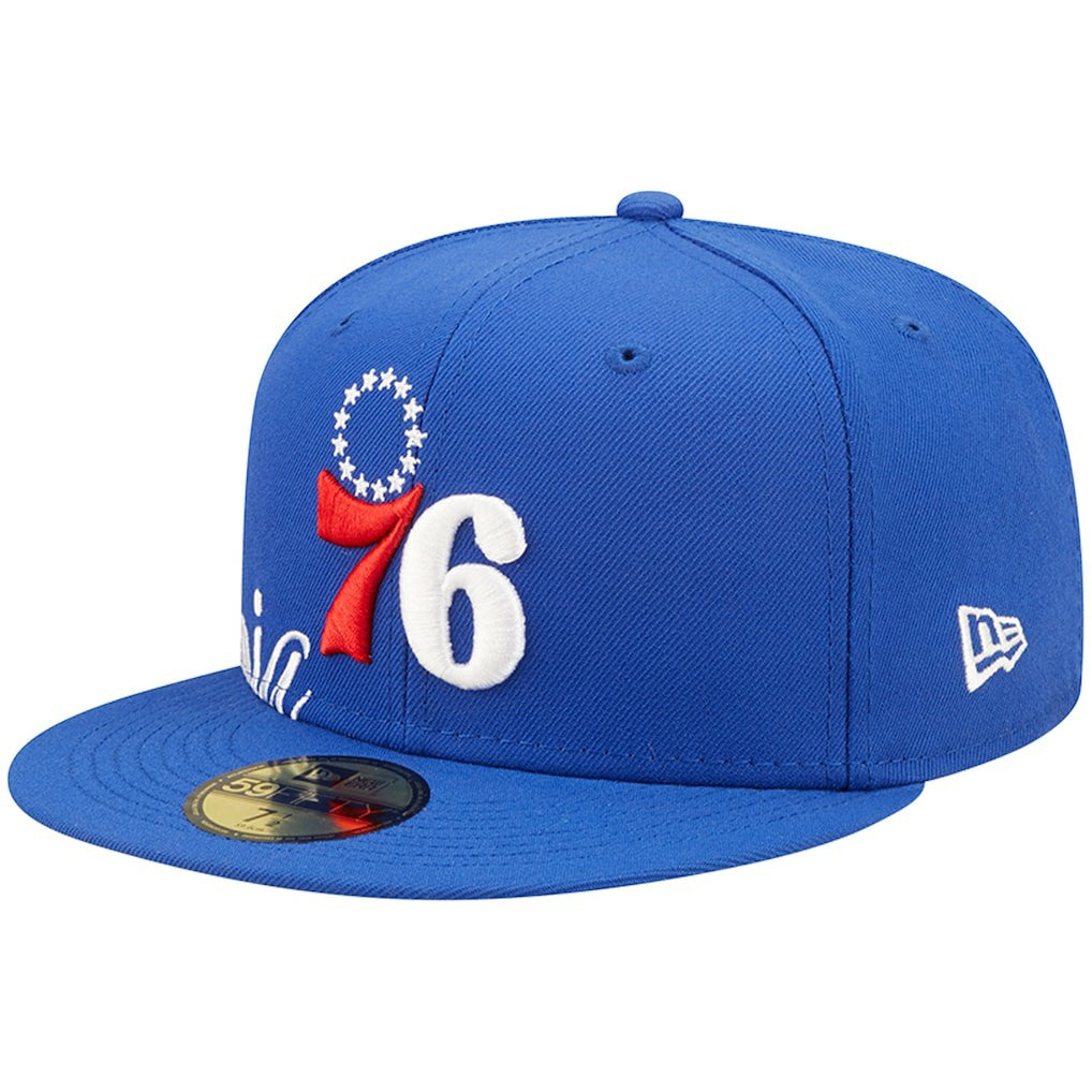 Royal Philadelphia 76ers Side Split 59FIFTY Fitted Hat | NBA