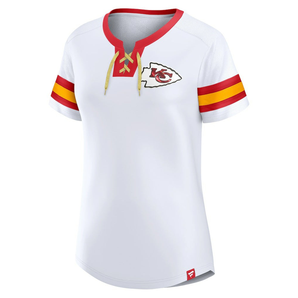 Kansas City Chiefs Women's Sunday Best Lace-Up T-Shirt | NFL Near me