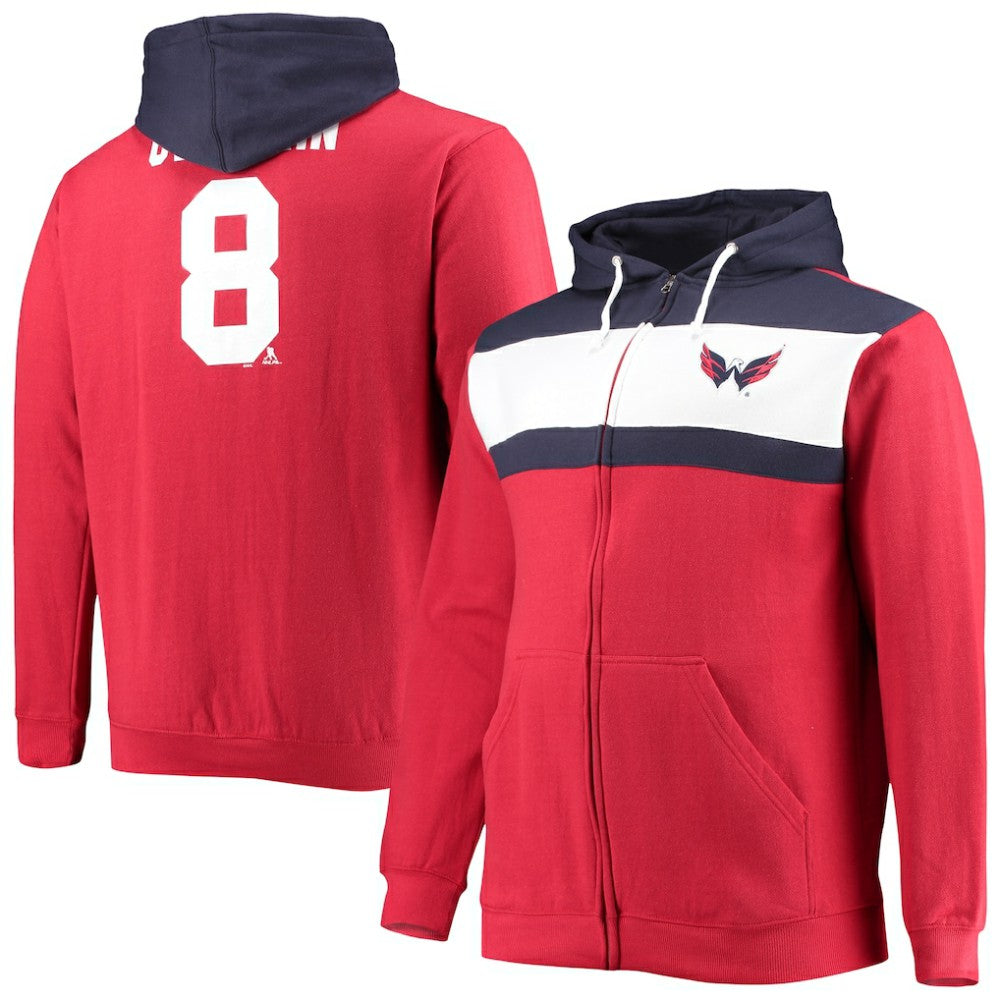 Alexander Ovechkin Washington Capitals Profile Big & Tall Colorblock Full-Zip Hoodie -  NHL Hoodies