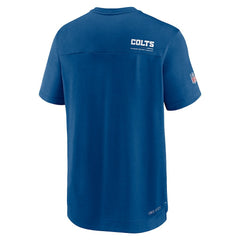 Indianapolis Colts Sideline Coach Chevron Lock Up Logo V-Neck Performance T-Shirt | NFL Outlet