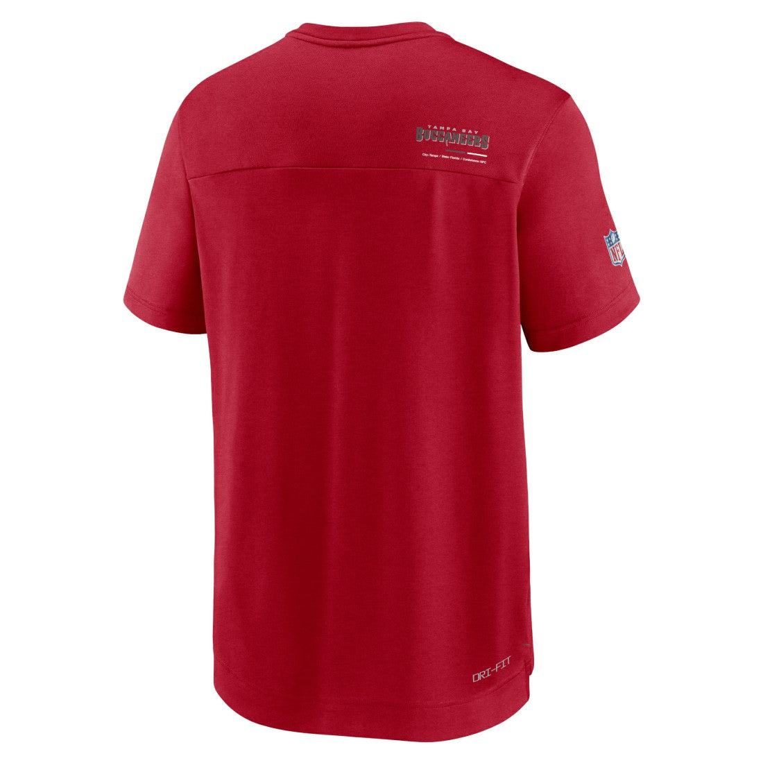 Tampa Bay Buccaneers Sideline Coach Chevron Lock Up Logo V-Neck Performance T-Shirt | NFL Hot