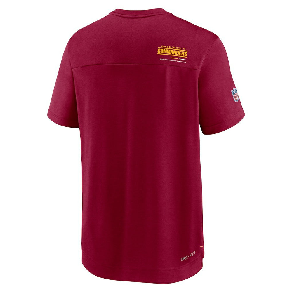Washington Commanders Sideline Coach Chevron Lock Up Logo V-Neck Performance T-Shirt | NFL Online