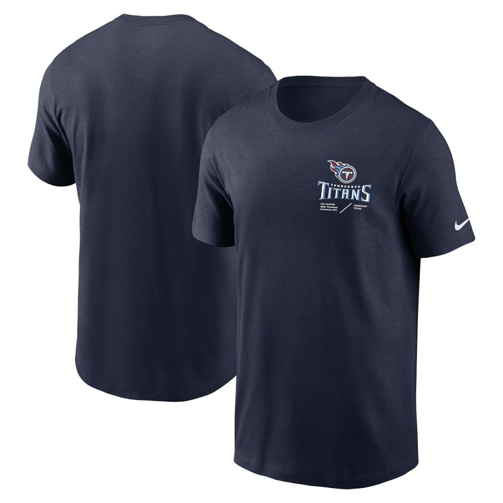 Tennessee Titans Sideline Infograph Lockup Performance T-Shirt | NFL Hot