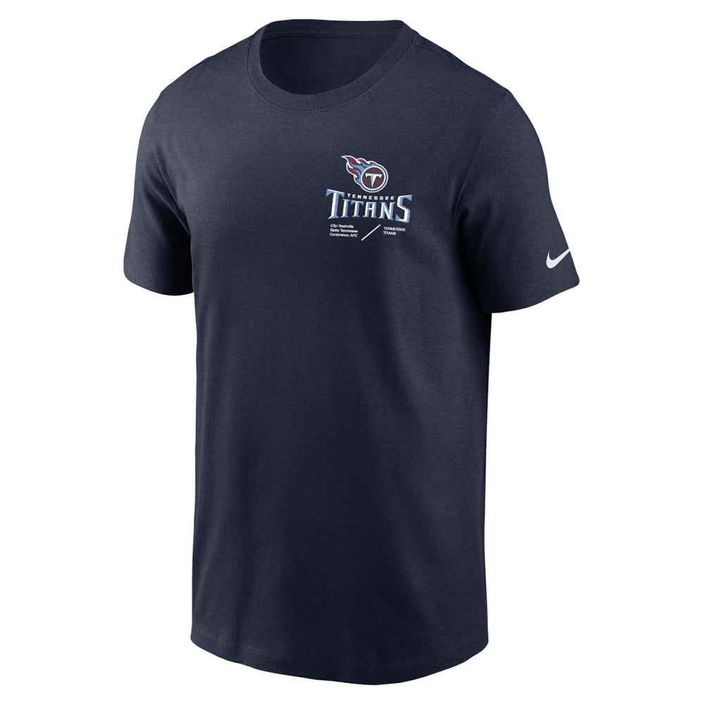 Tennessee Titans Sideline Infograph Lockup Performance T-Shirt | NFL Hot