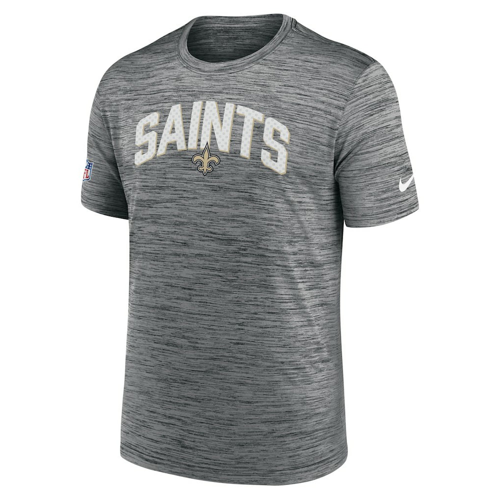 New Orleans Saints Sideline Velocity Athletic Stack Performance T-Shirt | NFL Outlet