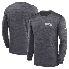Las Vegas Raiders Sideline Velocity Athletic Stack Performance Long Sleeve T-Shirt | NFL Hot