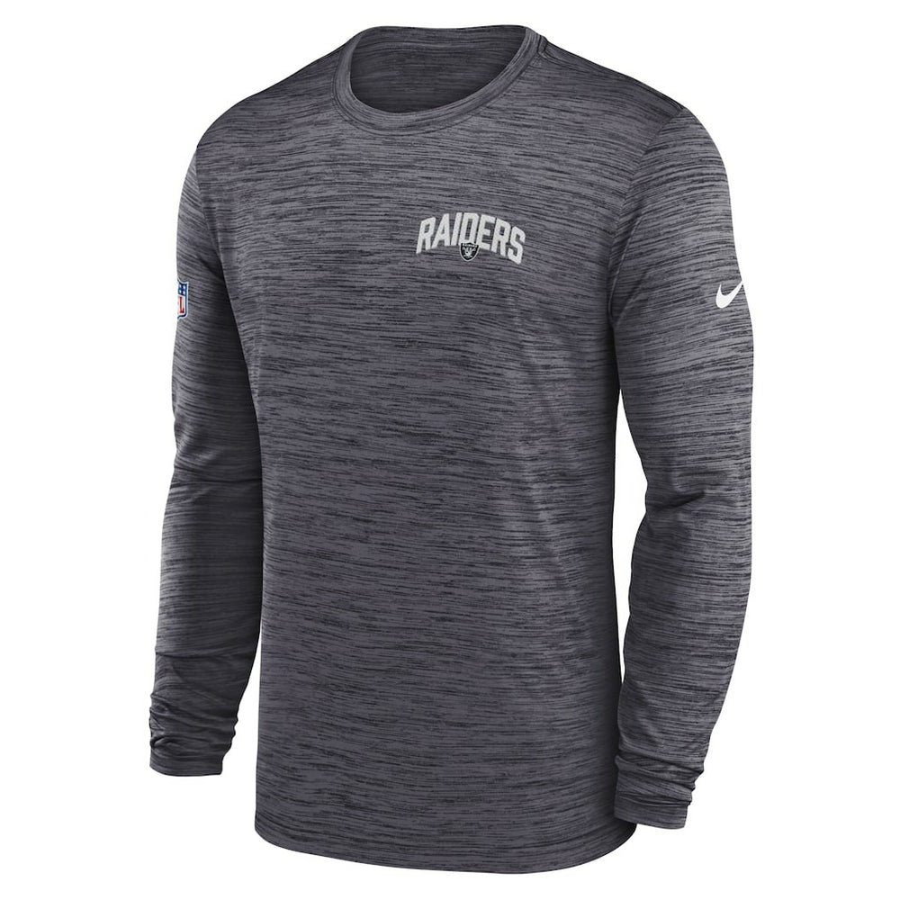 Las Vegas Raiders Sideline Velocity Athletic Stack Performance Long Sleeve T-Shirt | NFL Hot