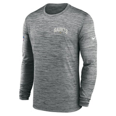New Orleans Saints Sideline Velocity Athletic Stack Performance Long Sleeve T-Shirt | NFL Online