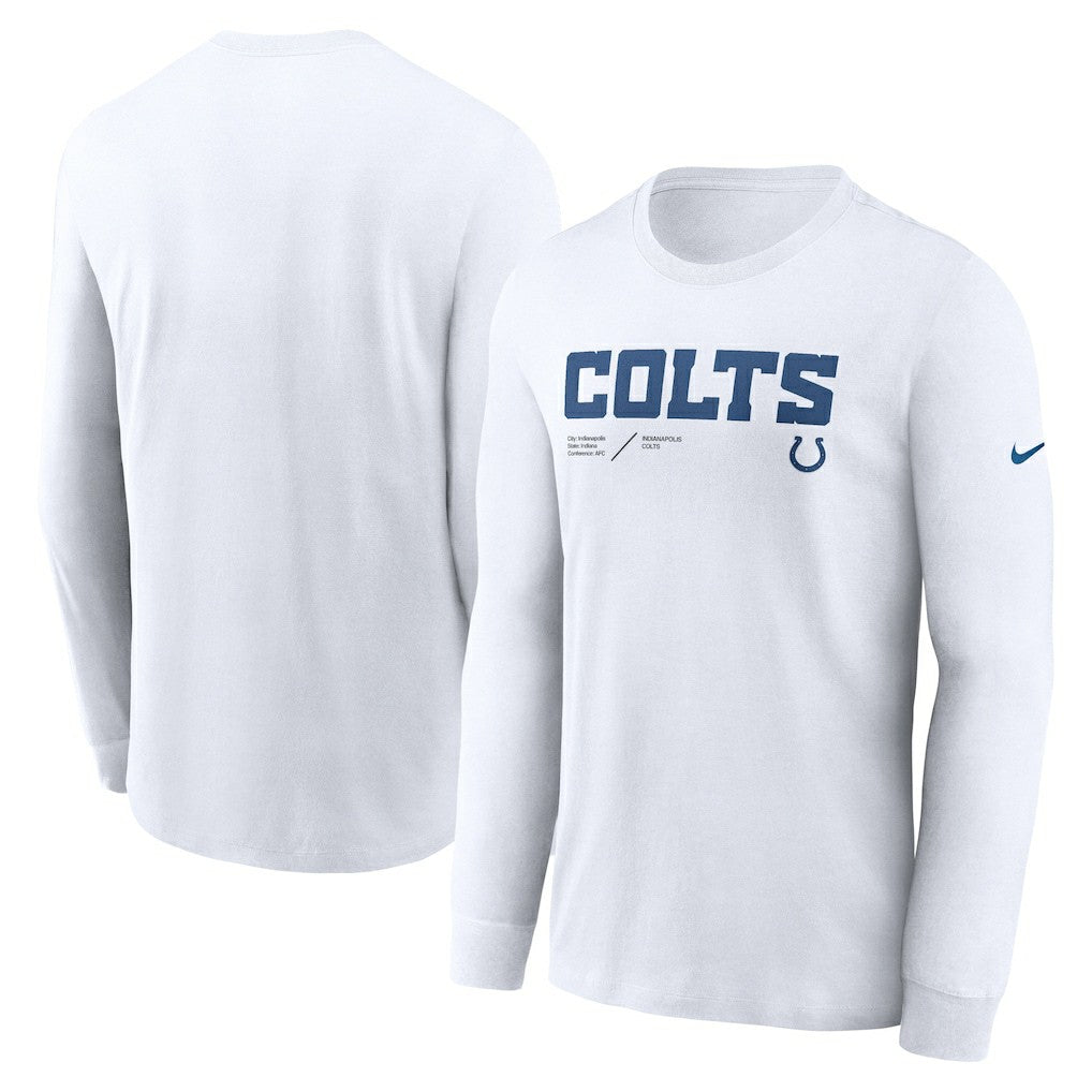 Indianapolis Colts Sideline Infograph Lock Up Performance Long Sleeve T-Shirt | NFL New