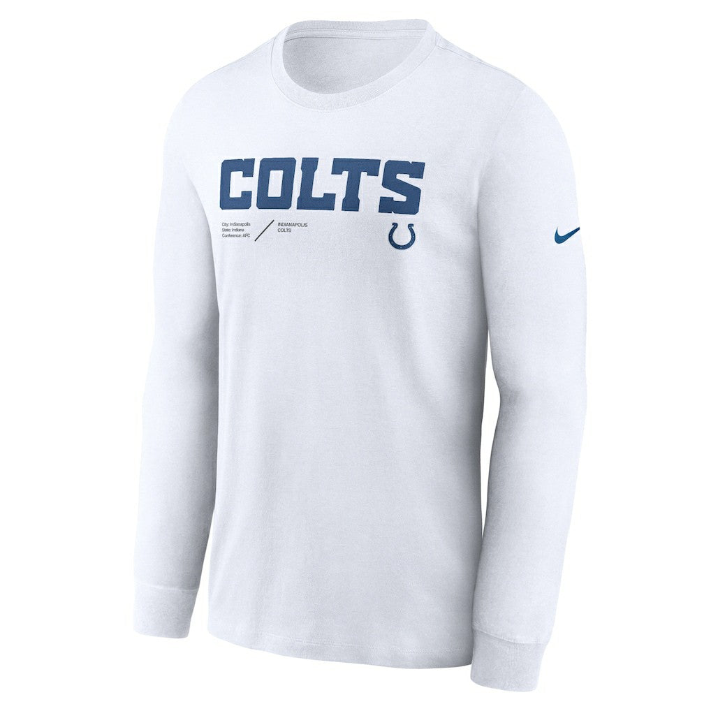 Indianapolis Colts Sideline Infograph Lock Up Performance Long Sleeve T-Shirt | NFL New