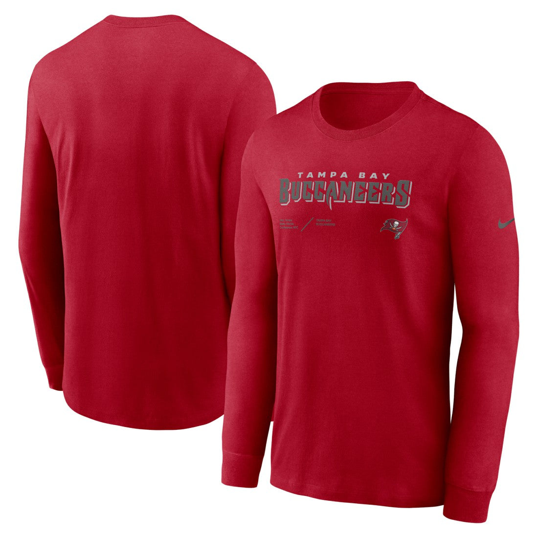 Tampa Bay Buccaneers Sideline Infograph Lock Up Performance Long Sleeve T-Shirt | NFL Sale