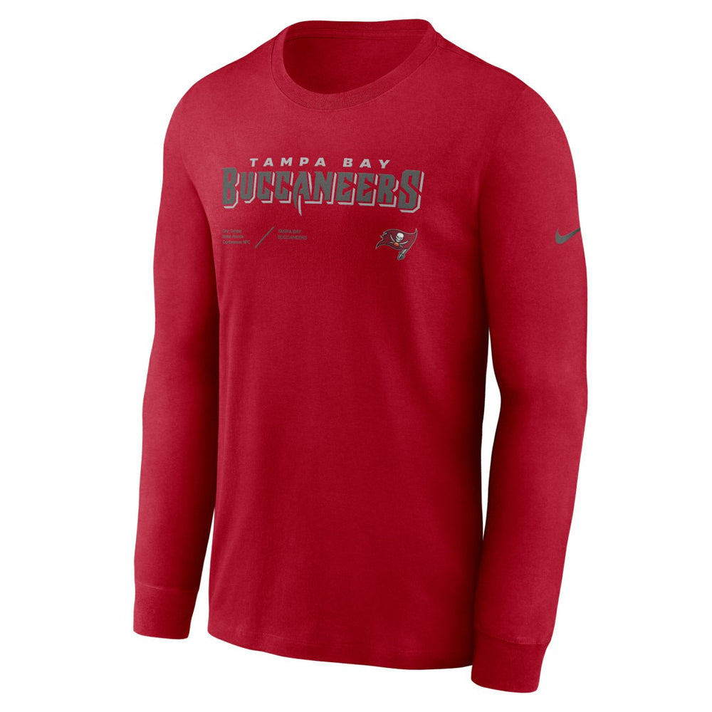 Tampa Bay Buccaneers Sideline Infograph Lock Up Performance Long Sleeve T-Shirt | NFL Sale