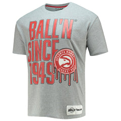 Heathered Gray Atlanta Hawks BALL'N Since 1949 T-Shirt | NBA
