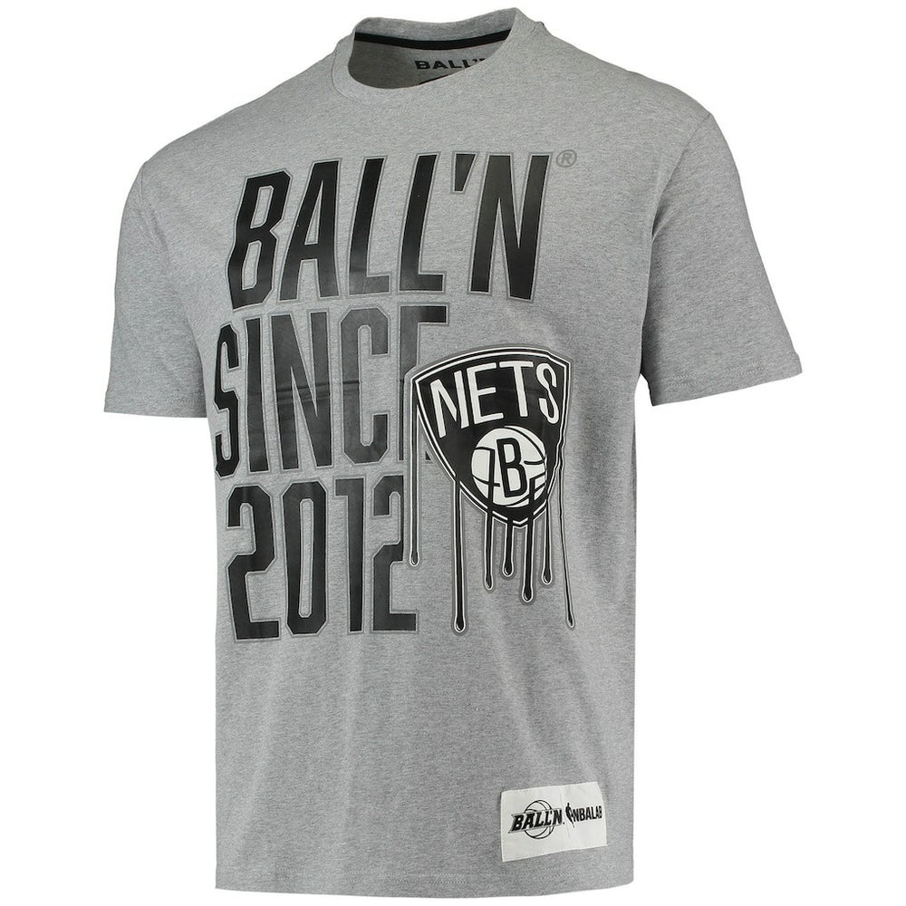 Heathered Gray Brooklyn Nets BALL'N Since 2012 T-Shirt | NBA