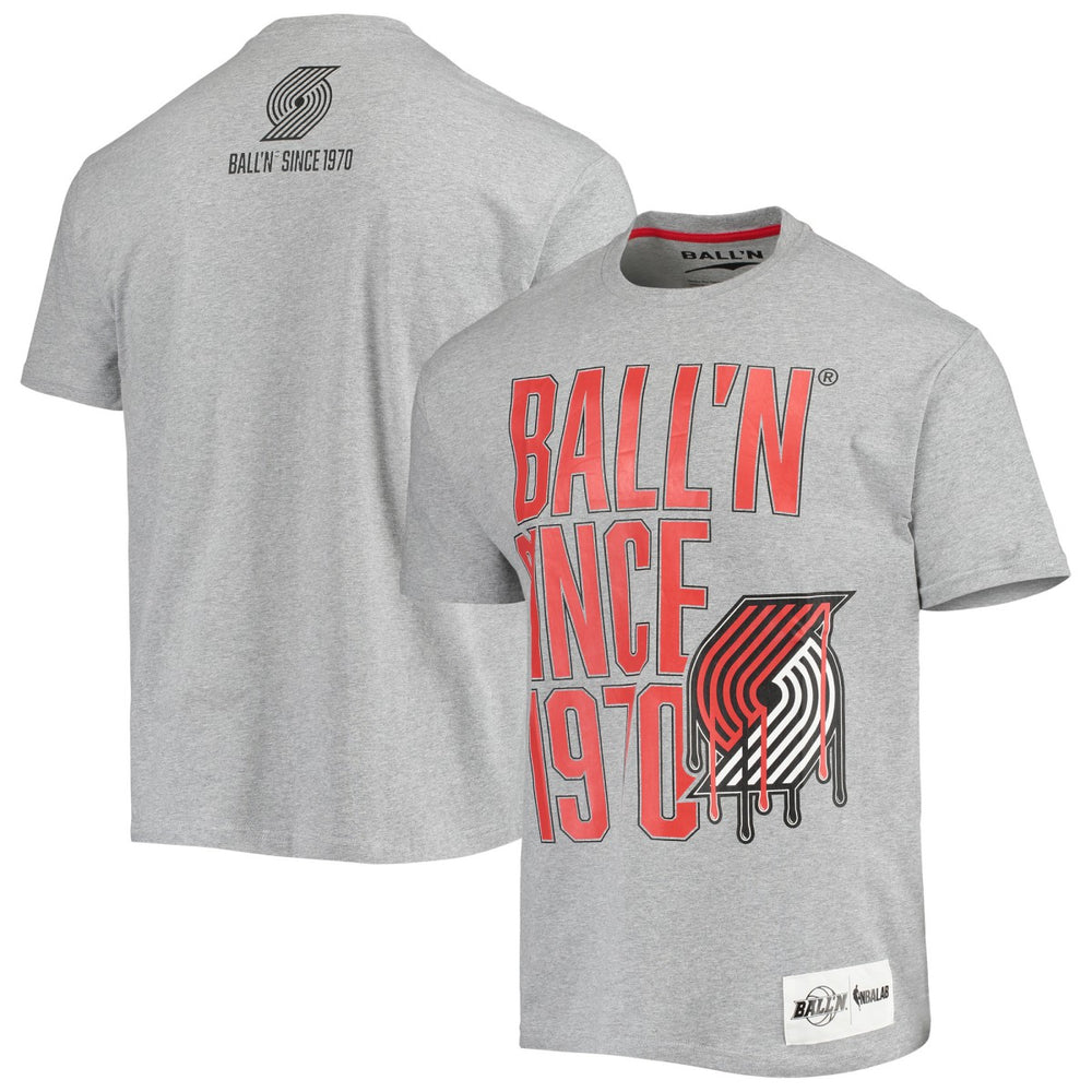 Heathered Gray Portland Trail Blazers BALL'N Since 1970 T-Shirt | NBA