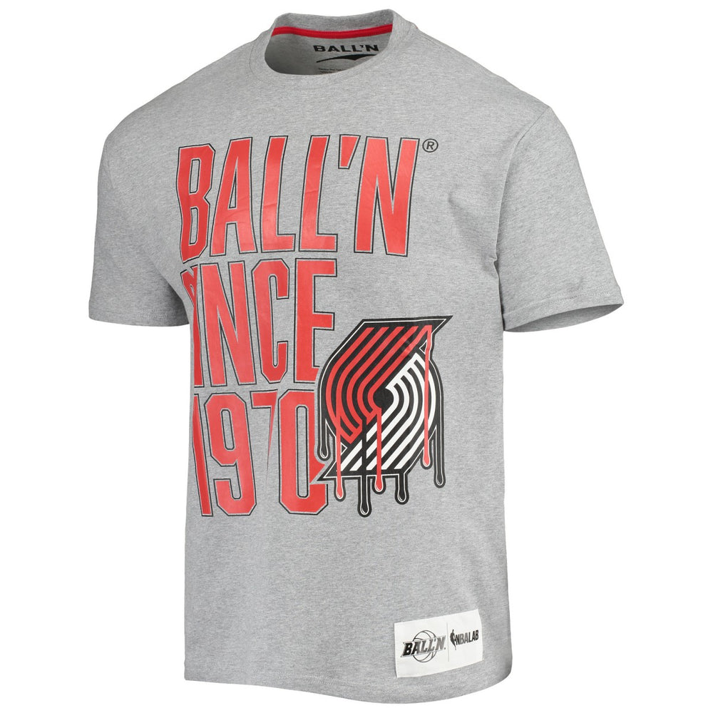 Heathered Gray Portland Trail Blazers BALL'N Since 1970 T-Shirt | NBA