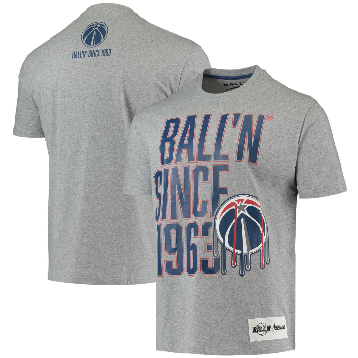 Heathered Gray Washington Wizards BALL'N Since 1963 T-Shirt | NBA