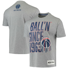 Heathered Gray Washington Wizards BALL'N Since 1963 T-Shirt | NBA