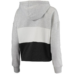 Heathered Gray/Heathered Black Brooklyn Nets '47 Women's Lizzy Cutoff Pullover Hoodie | NBA