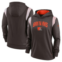 Cleveland Browns Women's Sideline Stack Performance Pullover Hoodie | NFL Outlet