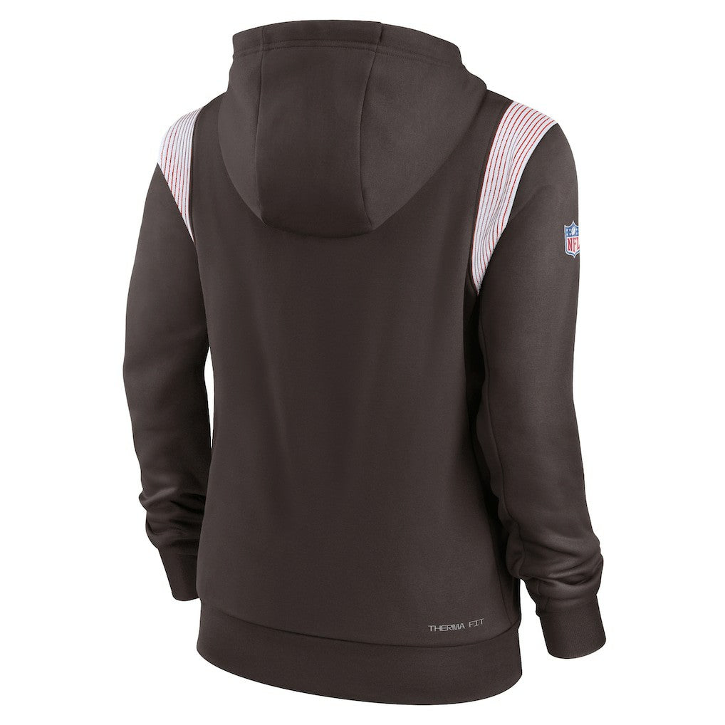 Cleveland Browns Women's Sideline Stack Performance Pullover Hoodie | NFL Outlet