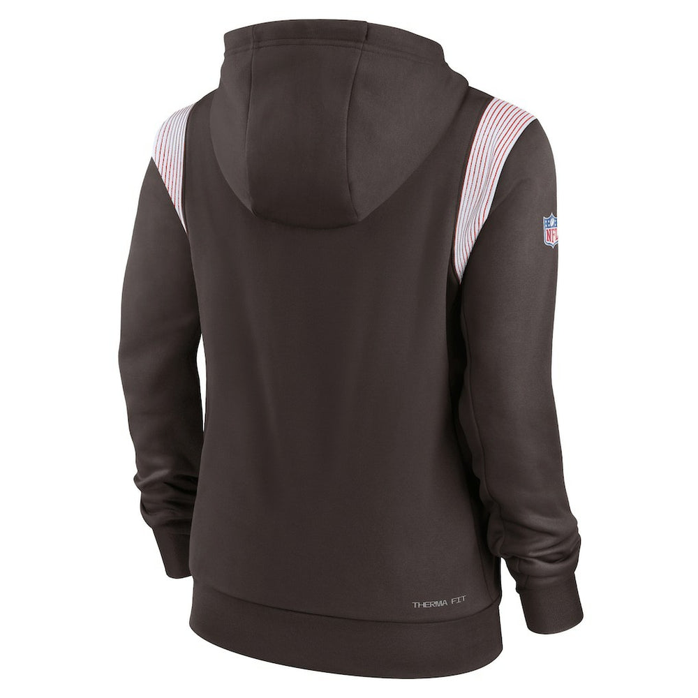 Cleveland Browns Women's Sideline Stack Performance Pullover Hoodie | NFL Outlet