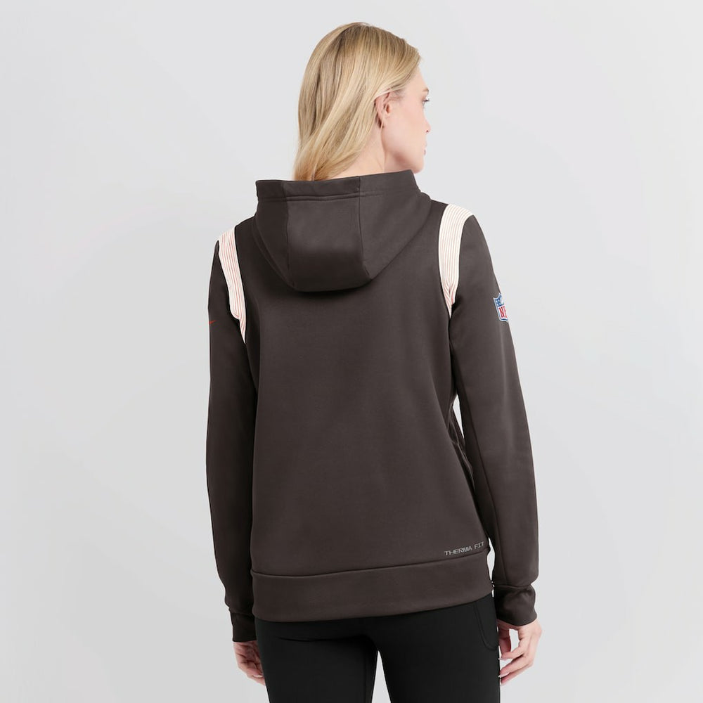 Cleveland Browns Women's Sideline Stack Performance Pullover Hoodie | NFL Outlet
