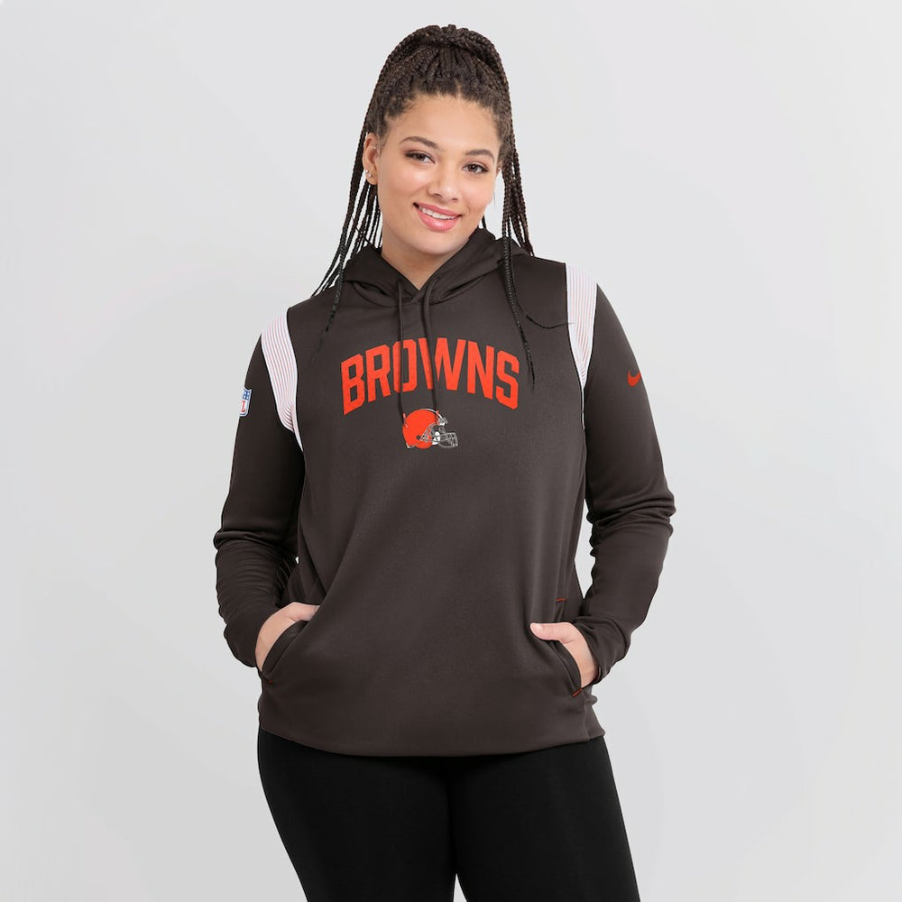 Cleveland Browns Women's Sideline Stack Performance Pullover Hoodie | NFL Outlet