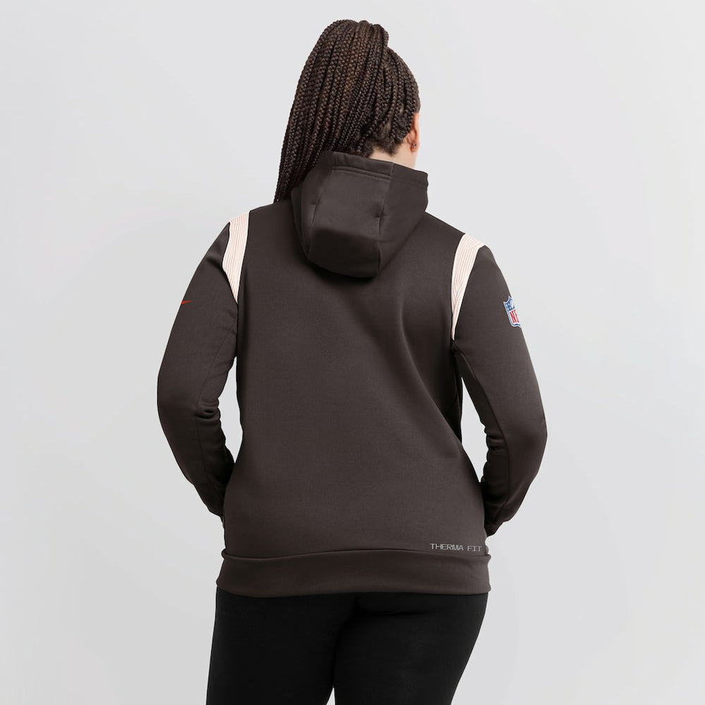 Cleveland Browns Women's Sideline Stack Performance Pullover Hoodie | NFL Outlet