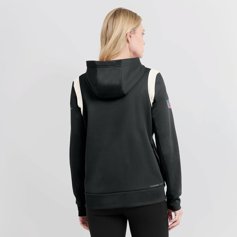 New Orleans Saints Women's Sideline Stack Performance Pullover Hoodie | NFL Discount